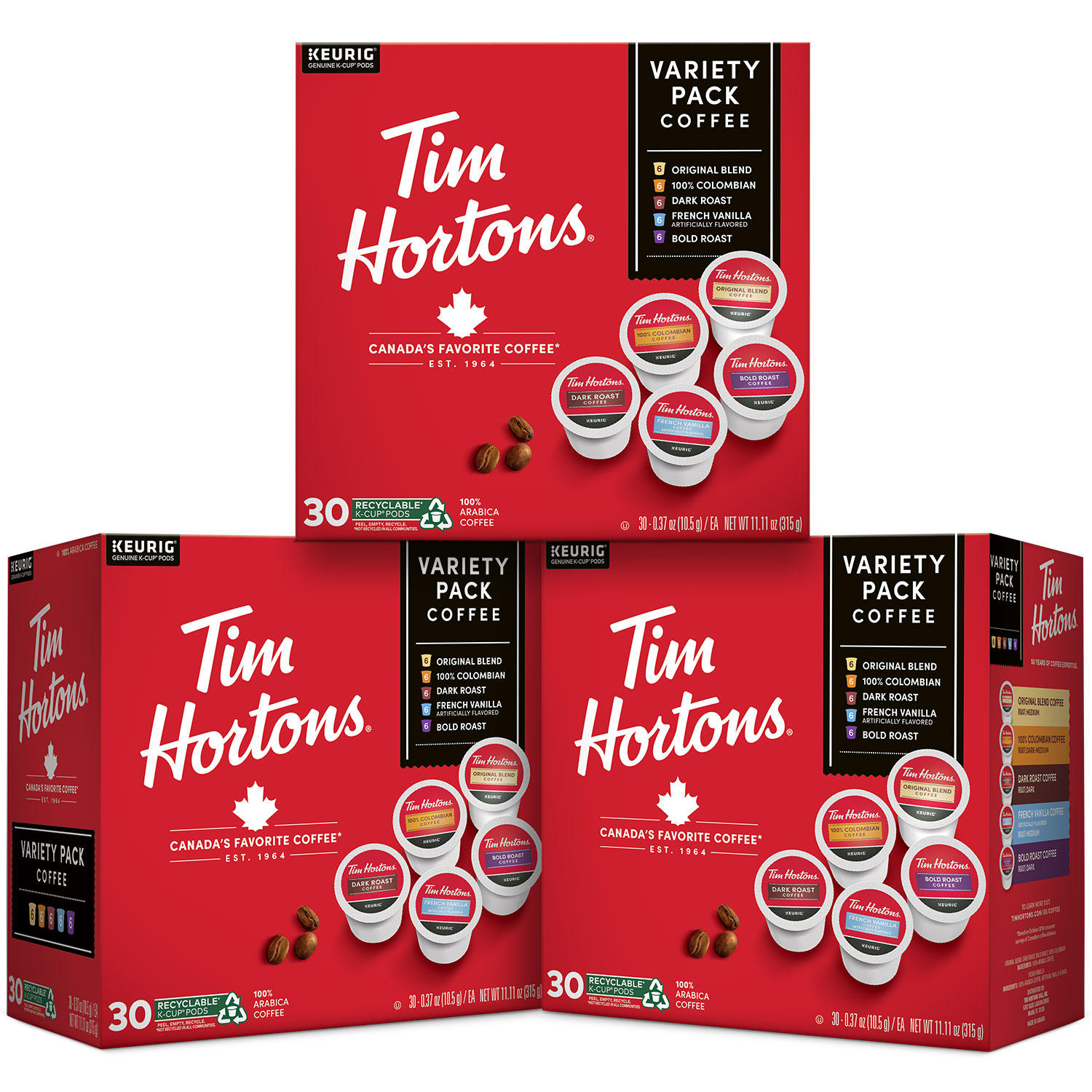(image for) Tim Hortons Variety K-Cup Coffee Pods (90 ct.) - Click Image to Close